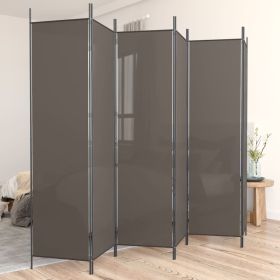 6-Panel Room Divider Anthracite 118.1"x86.6" Fabric